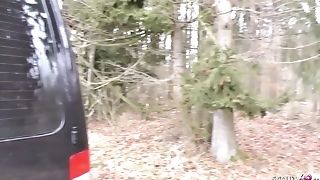 German Wifey Car Fuck With Hitchhiker Man And Give Asslicking